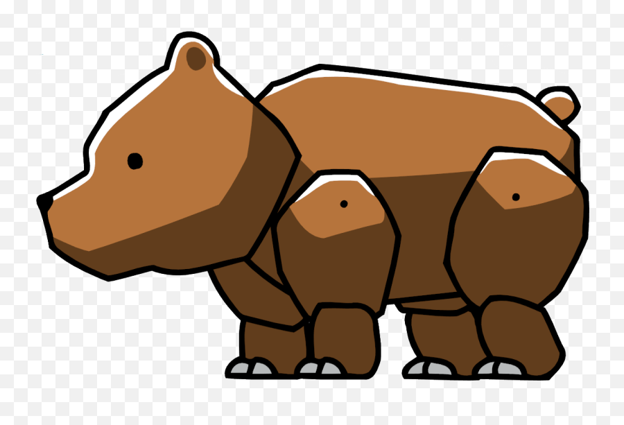 Scribblenauts Grizzly Bear Transparent Png - Stickpng Scribblenauts Bear Png Emoji,Grizzly Bear Clipart