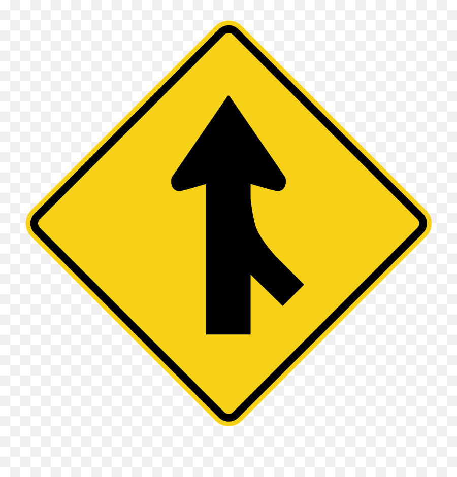 Merging Traffic Signs Road Png Picpng - While Driving On A Multi Lane Roadway You See This Traffic Sign Ahead This Sign Means Emoji,Road Png