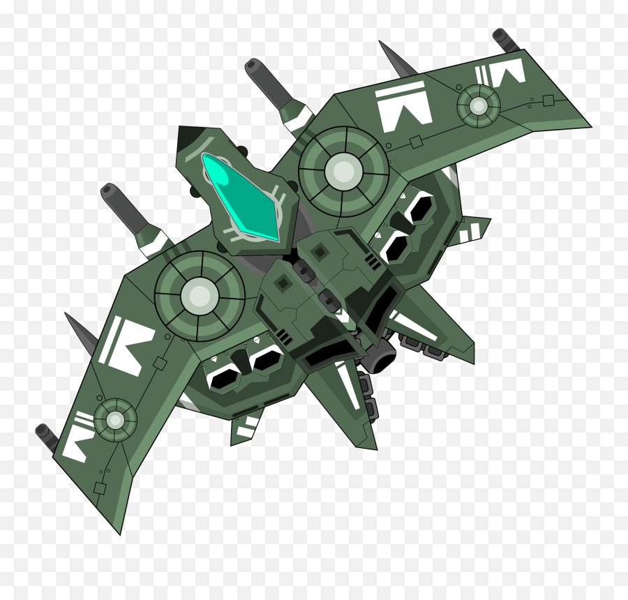 Green Spaceship Clipart Free Download Transparent Png - Space Shooter Ship Transparent Emoji,Spaceship Clipart