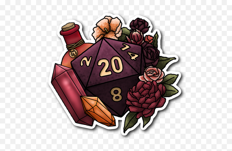 Download Sorcerer D20 Die - Stickers Emoji,D20 Png