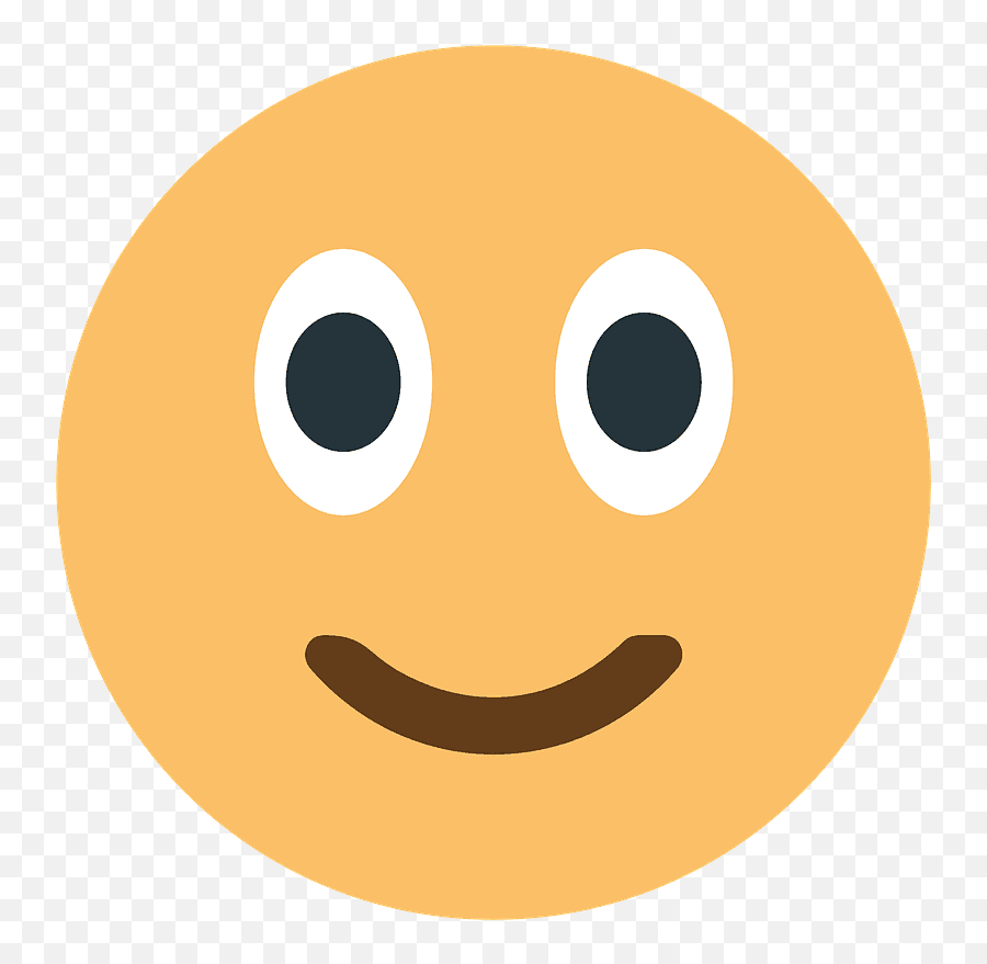 Slightly Smiling Face Emoji Clipart Free Download - Wide Grin,Happy Face Png