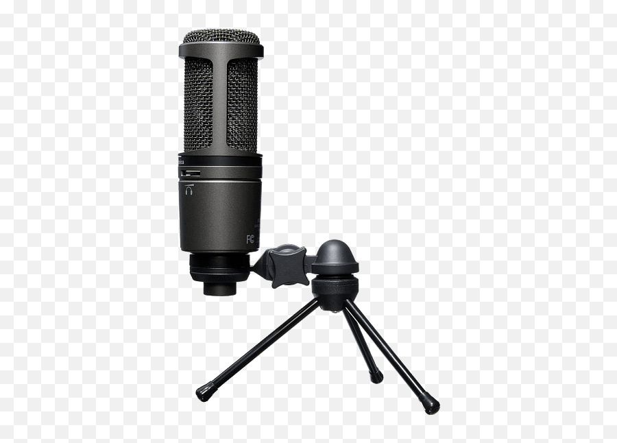 Audio - Technica At2020 Usb Microphone Transparent Png Stickpng Audio Technica Tripod For At2020 Emoji,Microphone Png