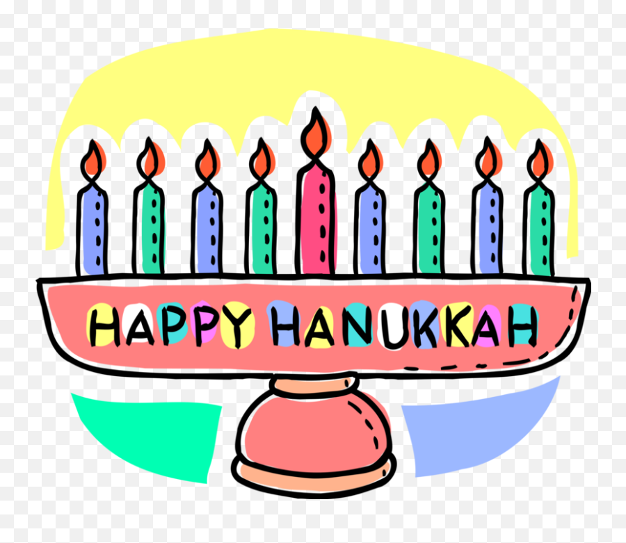 Menorah Clipart - Transparent Happy Hanukkah Clip Art Emoji,Hanukkah Clipart