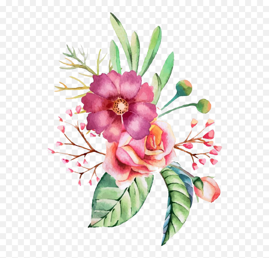Watercolor Flower Png Transparent - Hand Painted Phone Case Design Paint Emoji,Flower Png