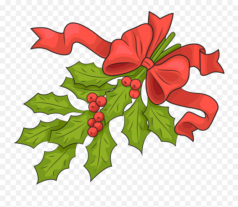 Holly Clipart - Winter Holly Clipart Emoji,Holly Clipart