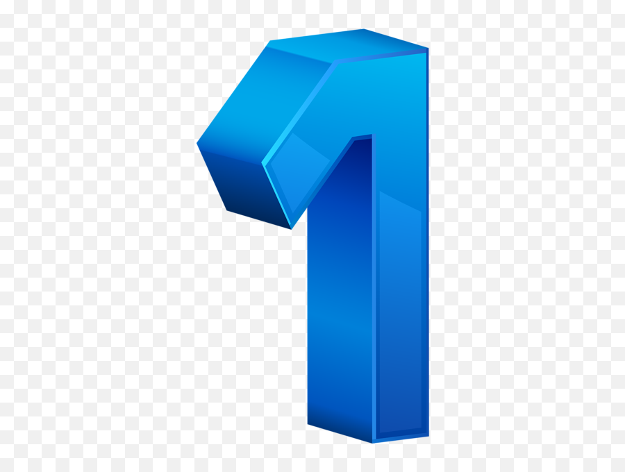 Blue Transparent Png Clip Art - Numero 1 En Color Celeste Emoji,One Clipart