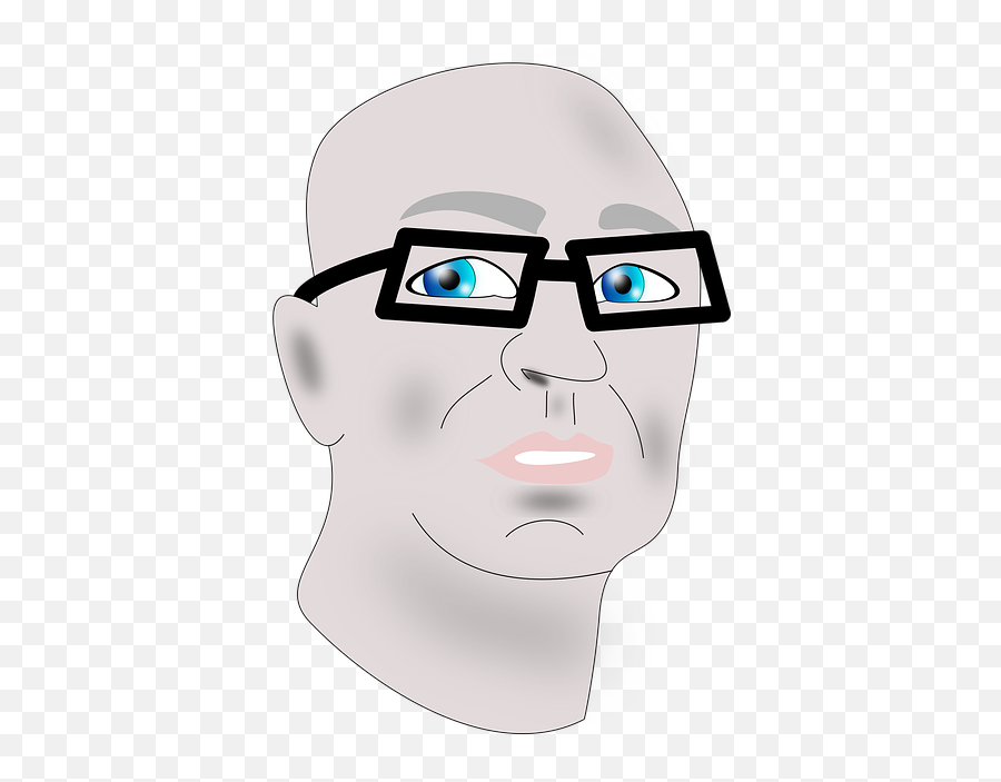 Drawing Manga Sunglasses Anime Bald Man - Bald Man With Glasses Drawing Emoji,Anime Glasses Png