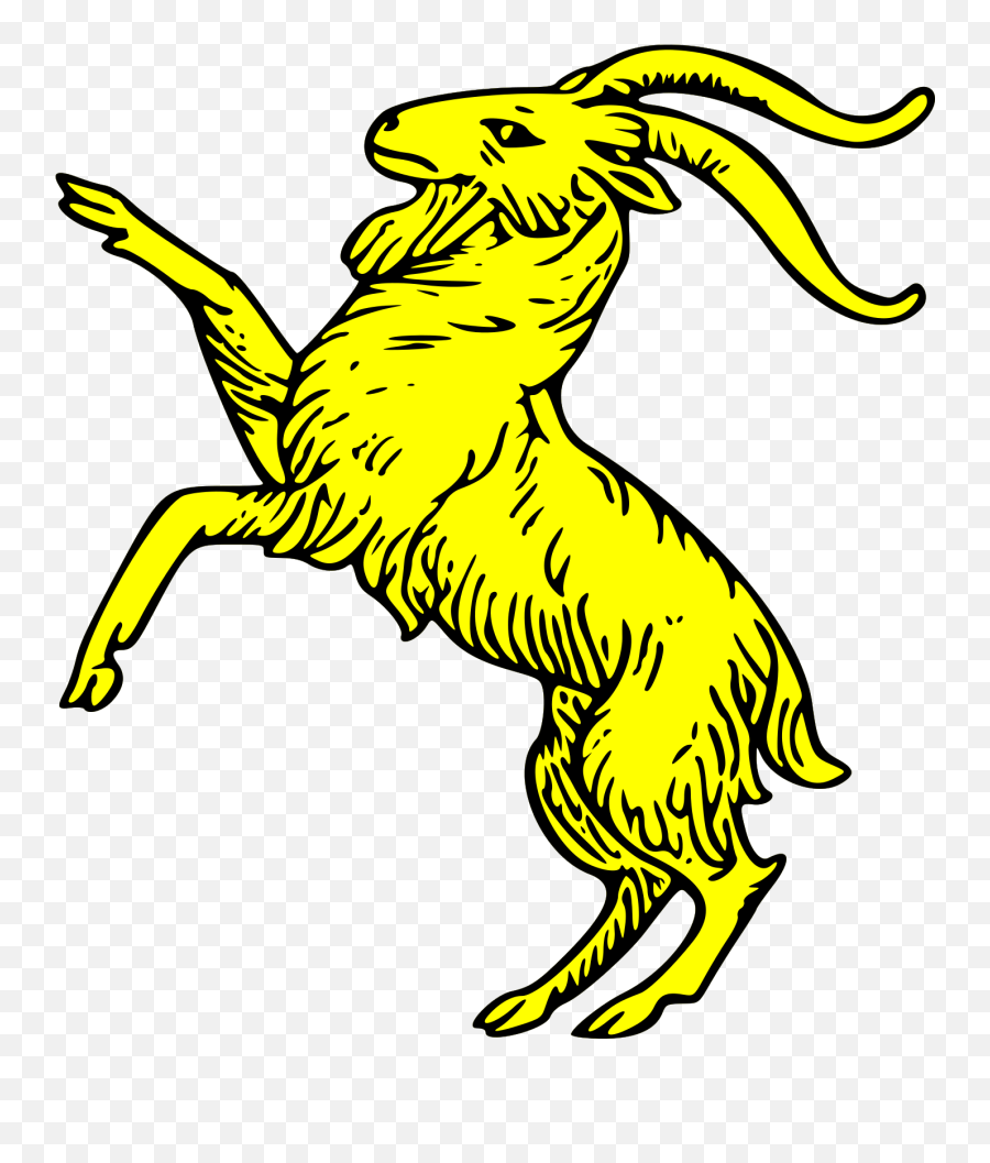 Jumping Goat Clipart - Goat Coat Of Arms Png Emoji,Goat Clipart