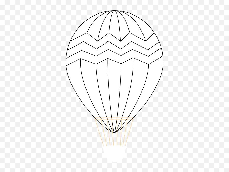Hot Air Balloon Black And White Clip Art At Clkercom - Clip Art Emoji,Hotdog Clipart Black And White