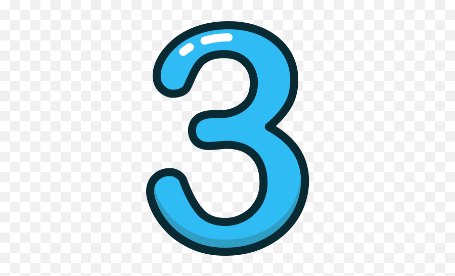 Transparent Number Three - Novocomtop Emoji,Number 3 Clipart