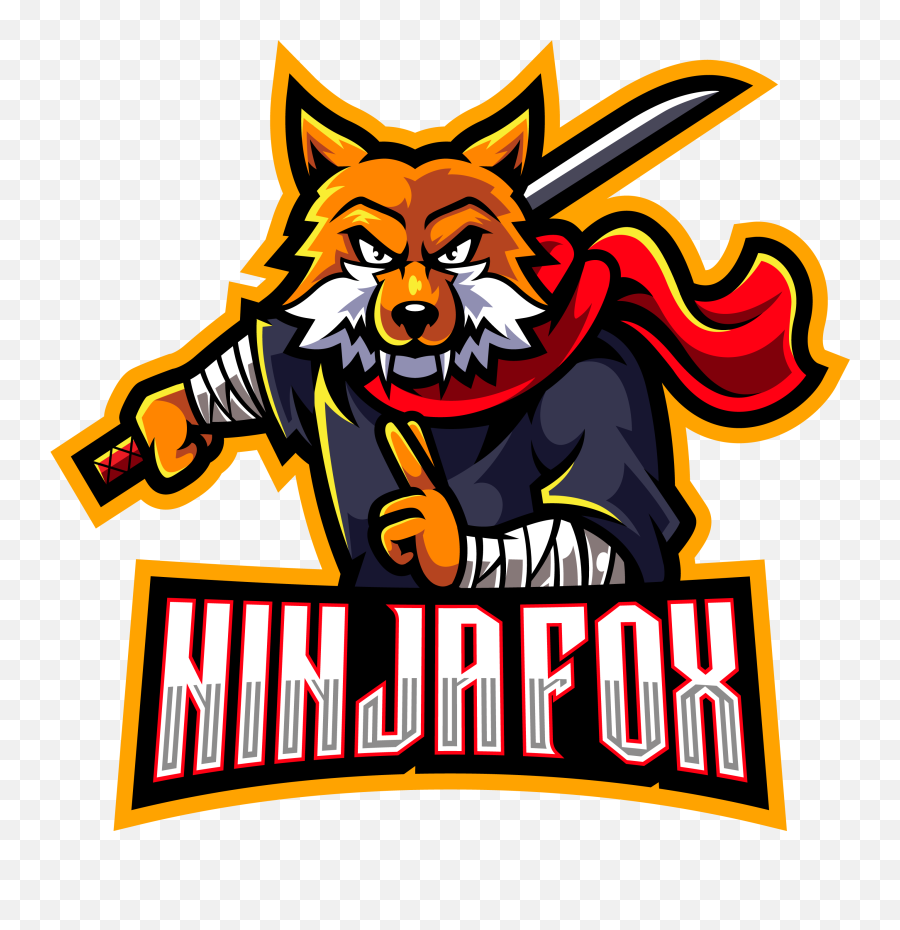 Ninja Fox Mascot Logo U2013 Graphicsfamily Emoji,Ninjas Logo