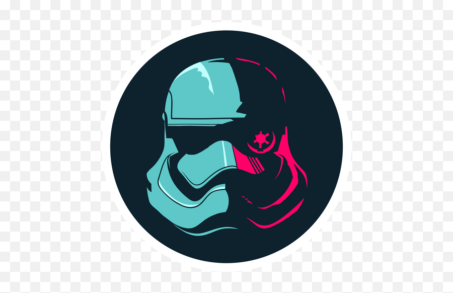 Star Wars The Force Awakens Stormtrooper Sticker - Sticker Mania Emoji,Stormtrooper Helmet Clipart