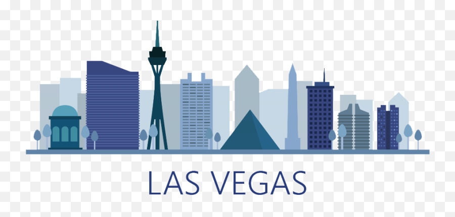 Las Vegas Skyline Png Free Images - Las Vegas Skyline Emoji,City Skyline Silhouette Png