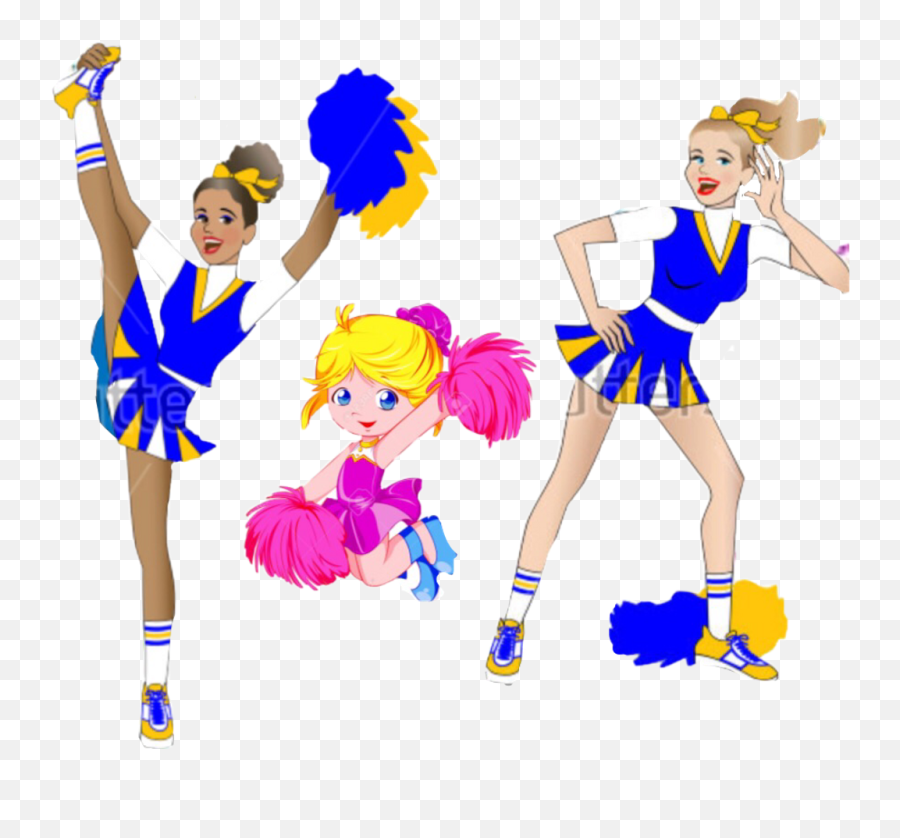 Cheerleaders Hamstersrule Freetoedit - Cheerleader Cartoon Emoji,Cheerleader Png