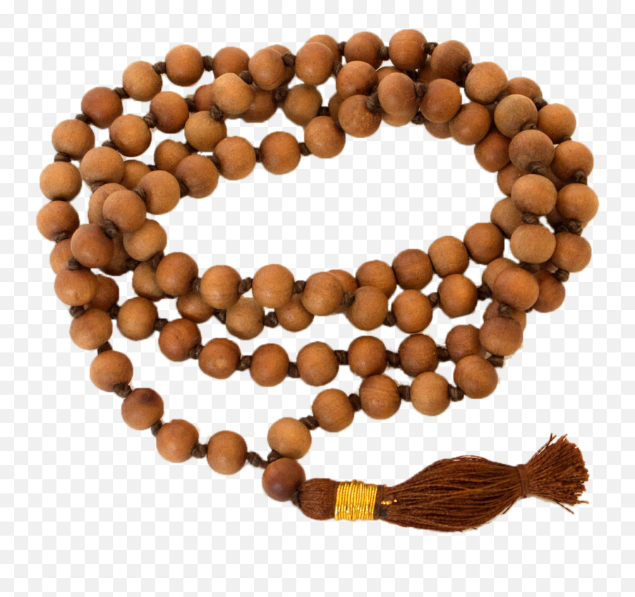 Download Sandalwood Knotted Mala - Bead Full Size Png Emoji,Bead Png