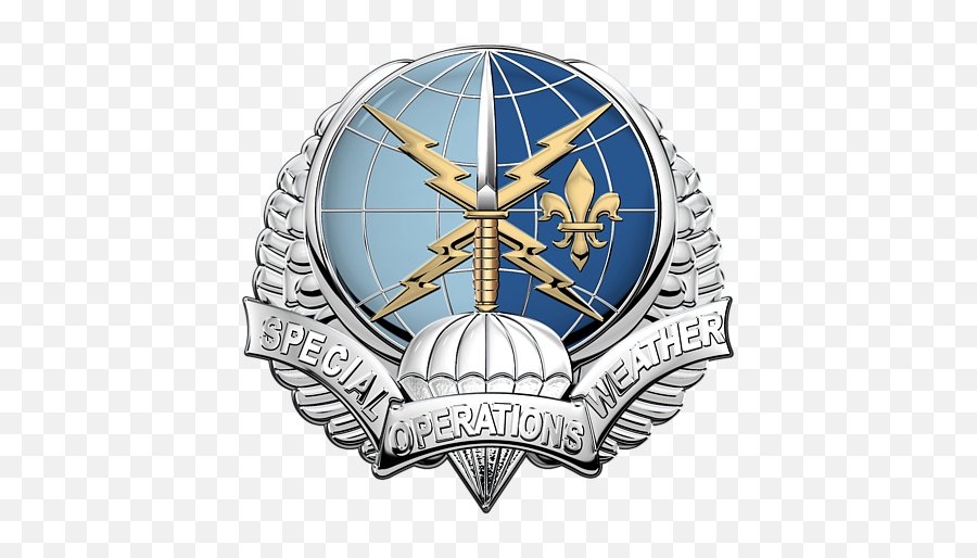 Special Operations Weather Team - S O W T Badge Over White Emoji,Afsoc Logo