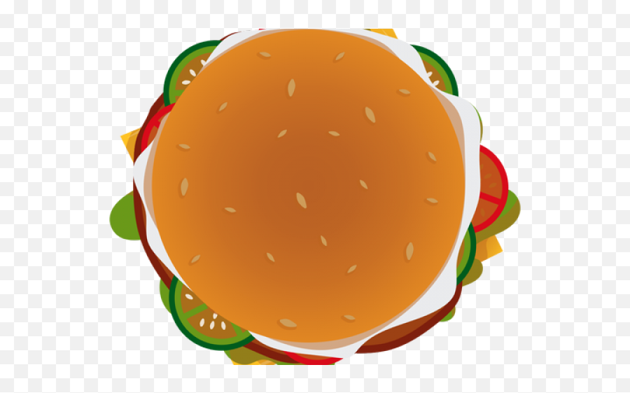 Burger Clipart Top View Burger From Top - Burger Clipart Top View Emoji,Burger Clipart