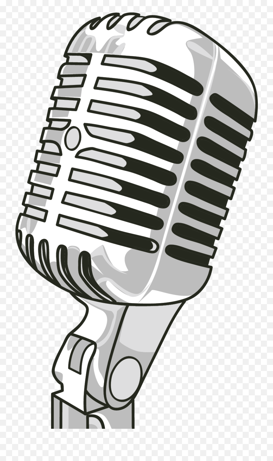 Radio Microphone Png - Radio Microphone Clip Art Podcast Microphone Clip Art Emoji,Microphone Png