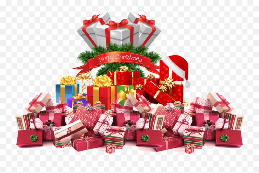 Download Pile Of Christmas Presents Png Emoji,Presents Png