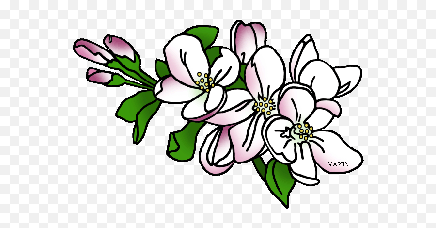 Phillip Martin Michigan State - Apple Blossom Clip Art Emoji,United States Clipart