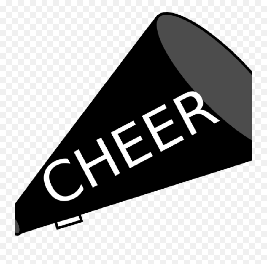 Megaphone Clipart Black And White - Transparent Background Cheerleading Clipart Emoji,Cheer Megaphone Clipart