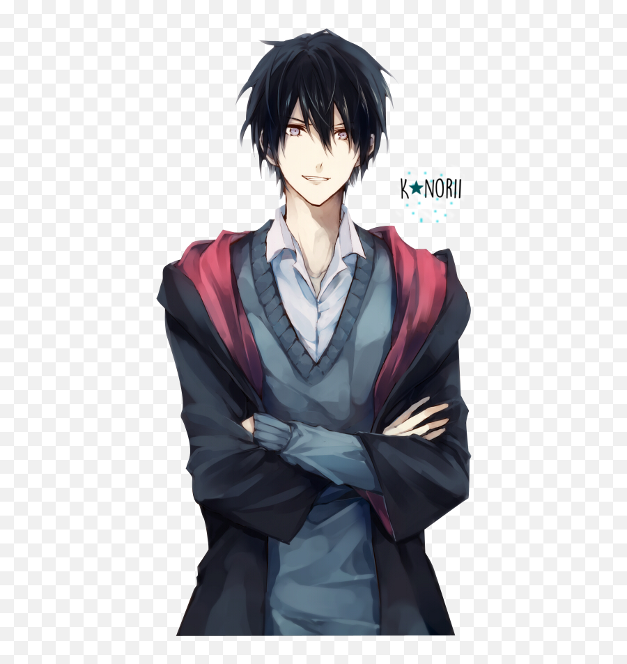 Black Haired Anime Boy Hd Png Download - Black Haired Anime Character Male Emoji,Anime Boy Png
