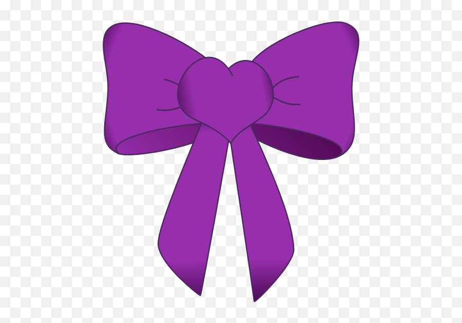 Clipart Bow Ribbon Clipart Bow Ribbon - Purple Ribbon Clipart Emoji,Ribbon Clipart
