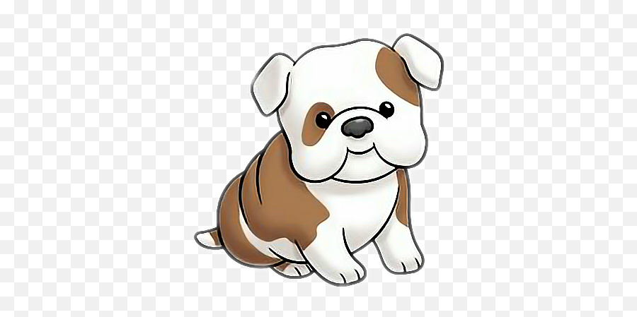 Bulldog Puppy Clipart - Cute Dog Clipart Emoji,Puppy Clipart