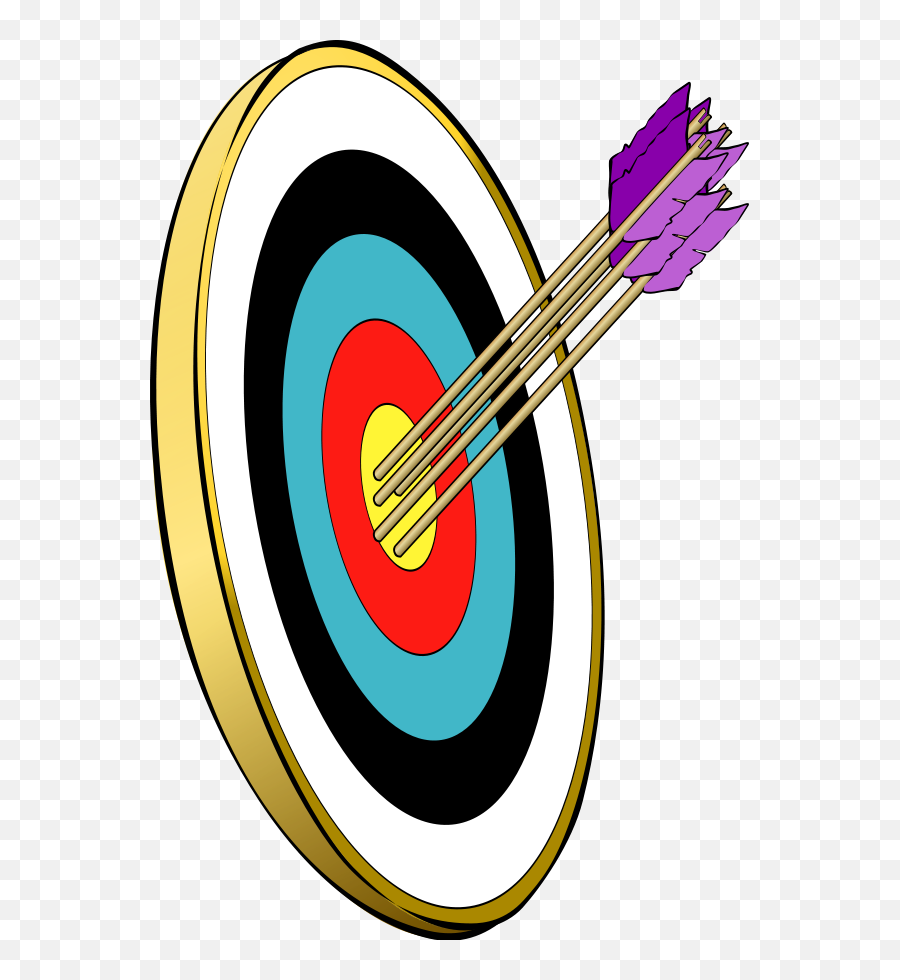 Many Arrows In The Bullseye Clipart - Arrows For A Target Emoji,Bullseye Clipart