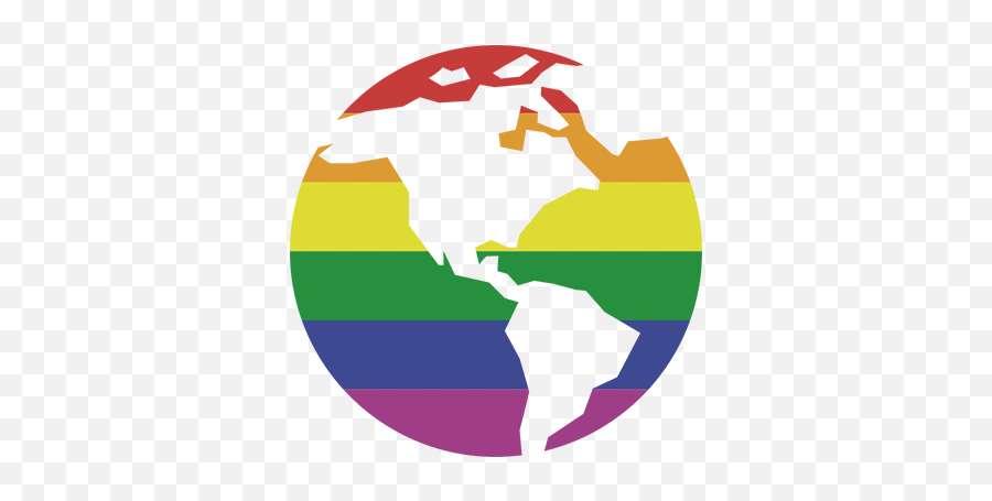 Download Gay Pride Globe Wall Sticker - Gay Globe Emoji,Mundo Png