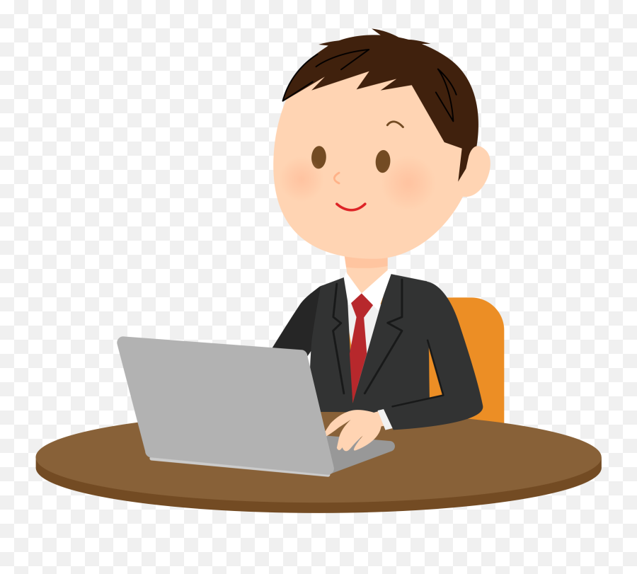 Secretary Clipart Male Secretary - Transparent Computer User Png Emoji,Secretary Clipart