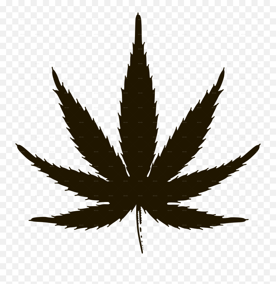 Marijuana Leaves - Marijuana Leaf Silhouette Emoji,Marijuana Leaf Logo