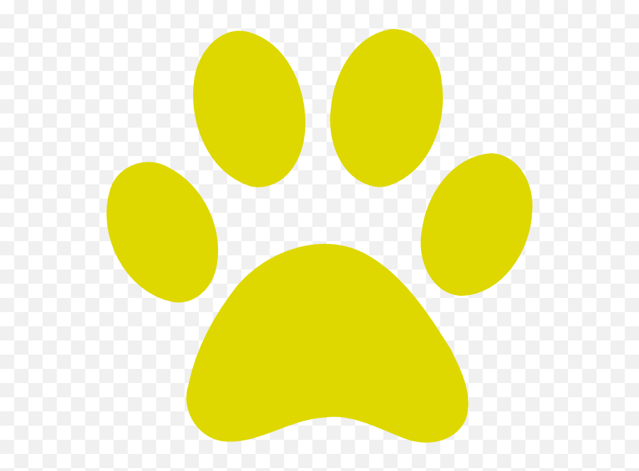 Gold Paw Print At Clkercom Vector - Yellow Paw Print Clipart Emoji,Paw Print Clipart