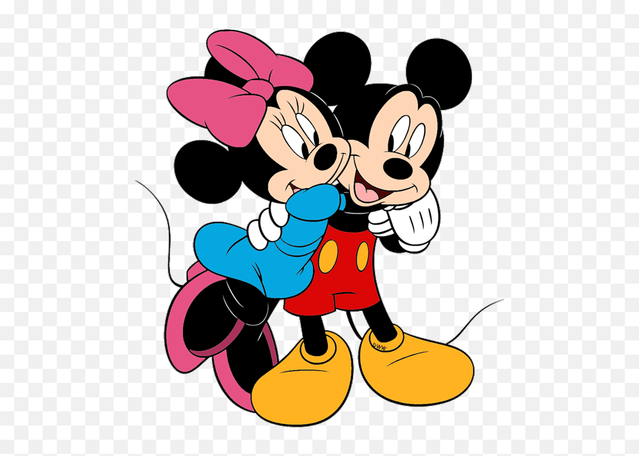 Hugging Mickey And Minnie Gif - Novocomtop Mickey Mouse And Minnie Emoji,Hugs Clipart
