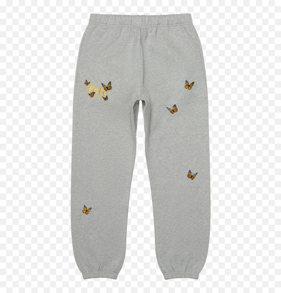 Grey Butterfly Sweatpant Emoji,Polo Pants With Logo All Over