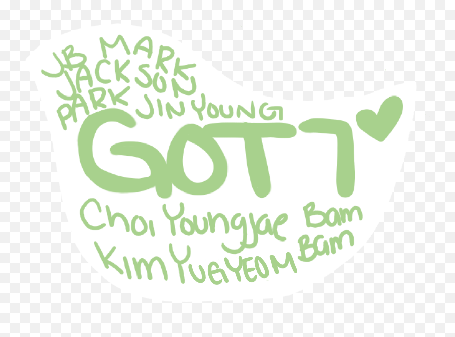 Kpop Group Got7 Sticker With Members Name Homemade - Language Emoji,Got7 Logo