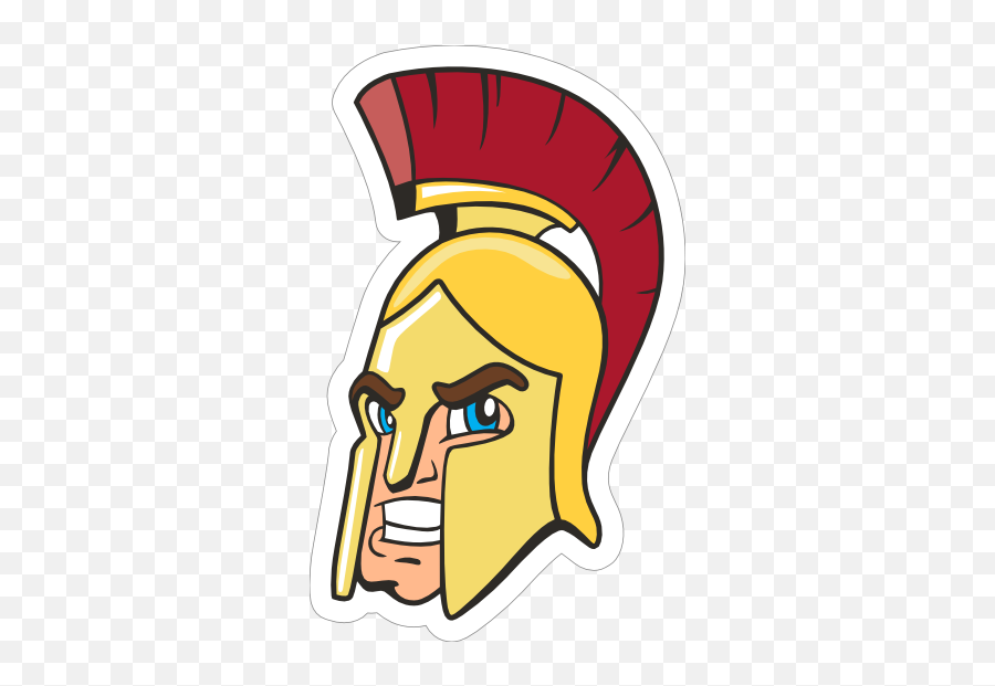 Cartoon Trojan Mascot Sticker Emoji,Trojan Horse Clipart