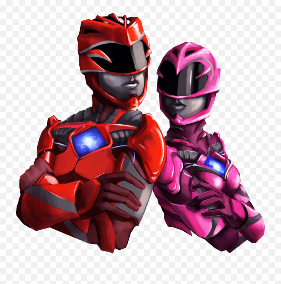 Red And Pink Power Ranger Sticker - Bare Tree Media Inc Emoji,Bare Tree Png
