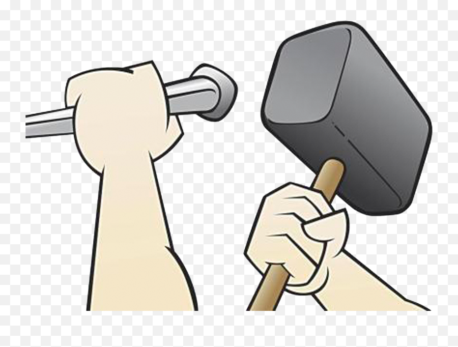 Hammer Nail Drawing Illustration - Cartoon Transparent Emoji,Hammer And Nail Clipart