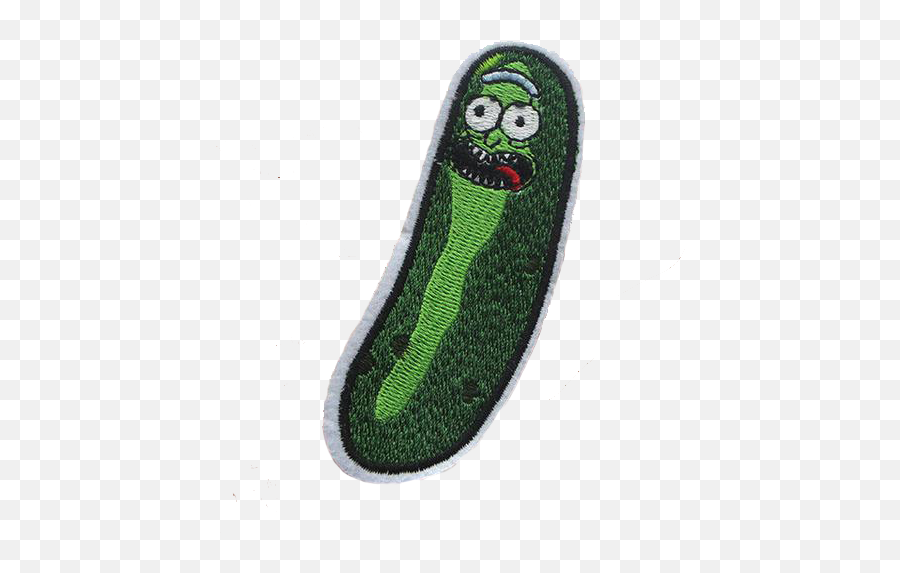 Rick And Morty Pickle Rick Patch Iron - Cucumber Emoji,Pickle Rick Png