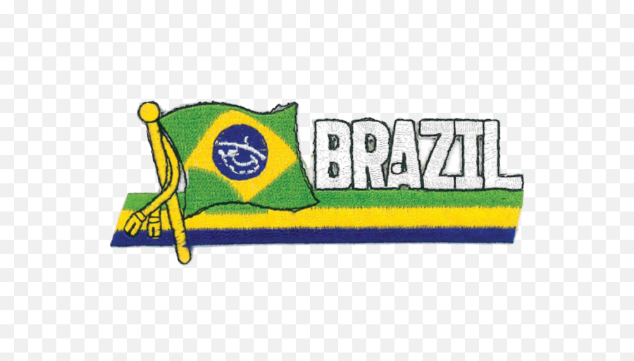 1416 Brazil Flag Patch 45w - Language Emoji,Brazil Flag Png