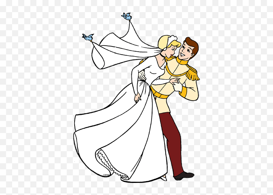 Disney Wedding Clipart Free - Cinderella Wedding Clipart Emoji,Wedding Cliparts Free
