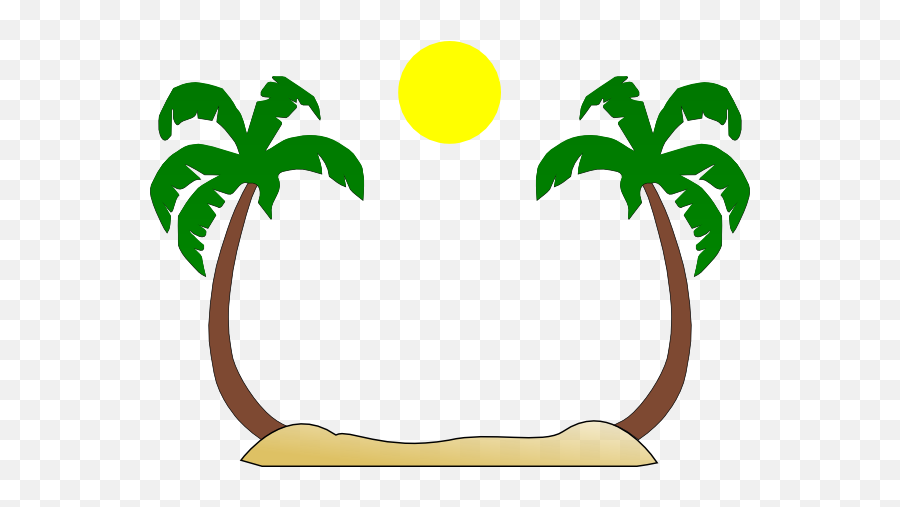 Best Summer Border Clip Art - Clip Art Palm Tree Beach Emoji,Free Border Clipart