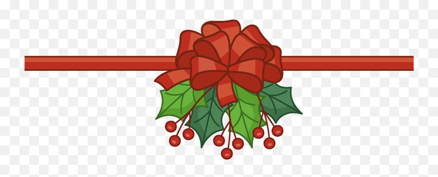 Christmas Ribbon Clipart - Christmas Ribbon Clipart Emoji,Ribbon Clipart
