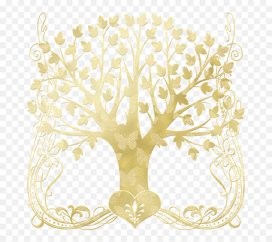 Gold Foil Tree Of Life Frame Emoji,Tree Of Life Clipart