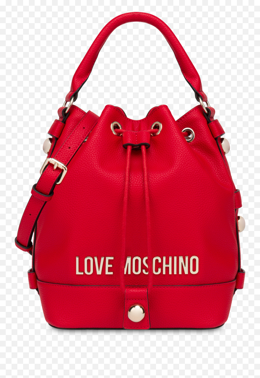 Bucket Bag With Logo And Studs - Love Moschino Bucket Bag Emoji,Logo Bags
