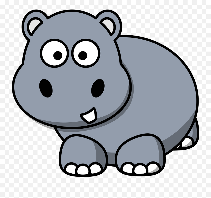 Hippo Cartoon Happy Smile Png Picpng - Clipart Hippo Emoji,Smile Png