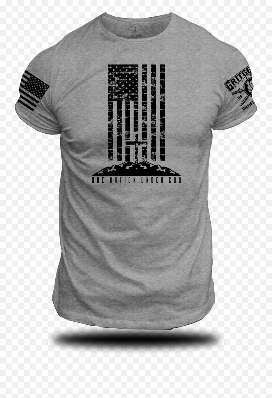 One Nation Under God - Tee Grit Gear Apparel American Patriot Shirts Emoji,T Shirt Logos