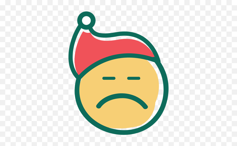 Squint Eye Frown Face Santa Claus Hat - Happy Emoji,Frown Png