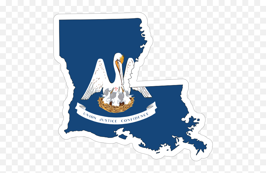Louisiana Flag State Sticker - Louisiana State Flag Emoji,Louisiana Clipart